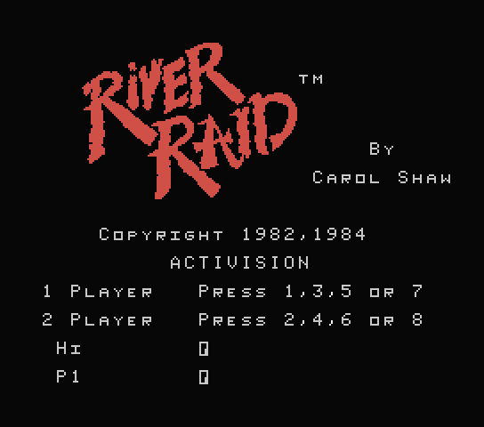 River Raid title screen for MSX